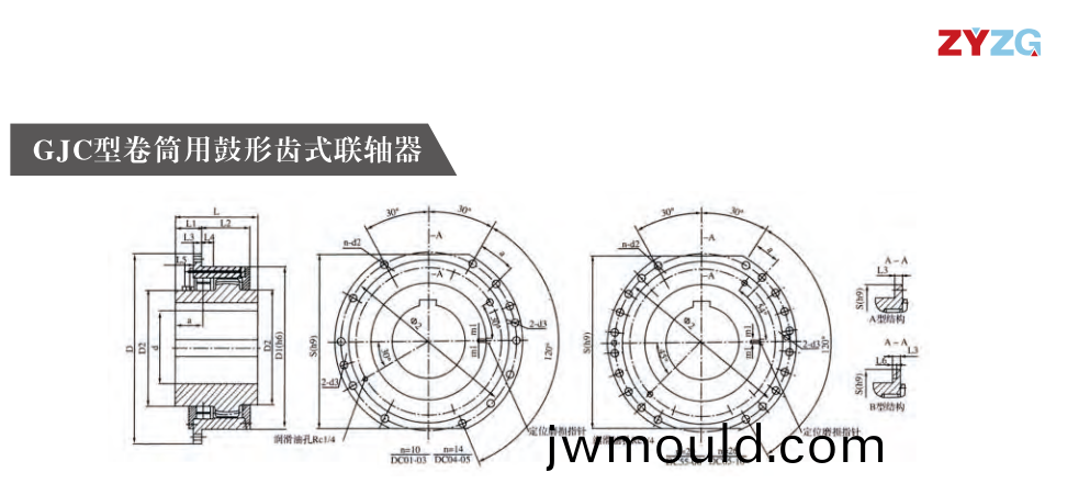 GJC型卷筒用鼓形齒(chi)式聯(lián)軸器